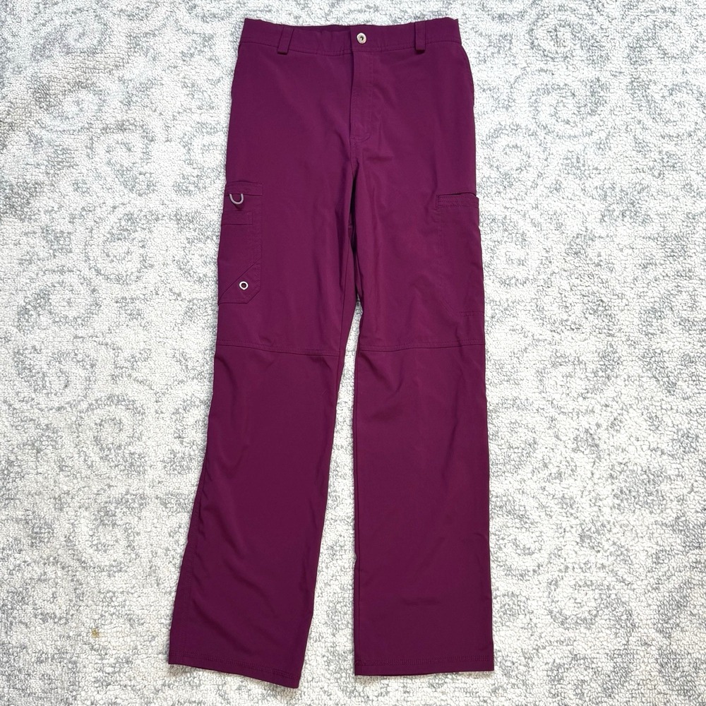 Cherokee Infinity Women's Straight Leg Drawstring Scrub Pants Small‎ Purple